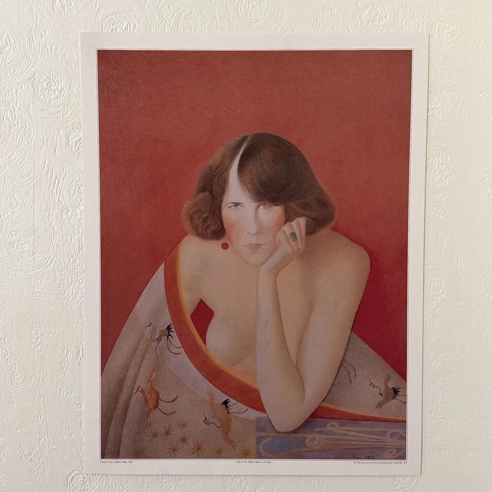 Joseph Stella Kathleen Millay Vintage Fine Art Print Offset Litho 1989 27.5x21”